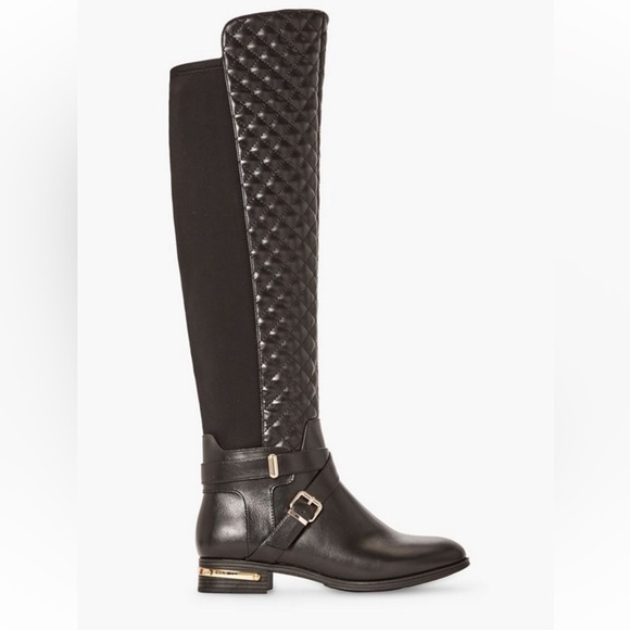 Annabeth Quilted Flat Boots Size 9 - Picture 4 of 12